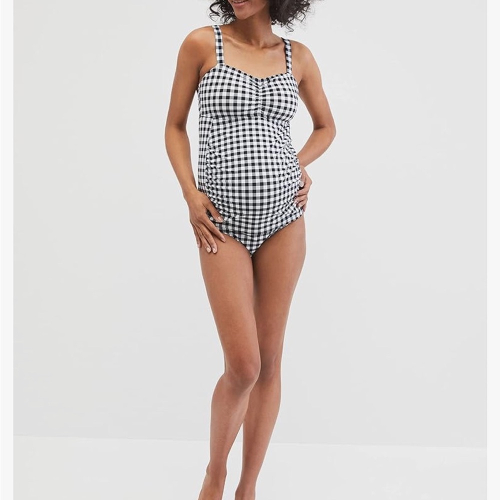 Motherhood Maternity Black and White Swimsuit